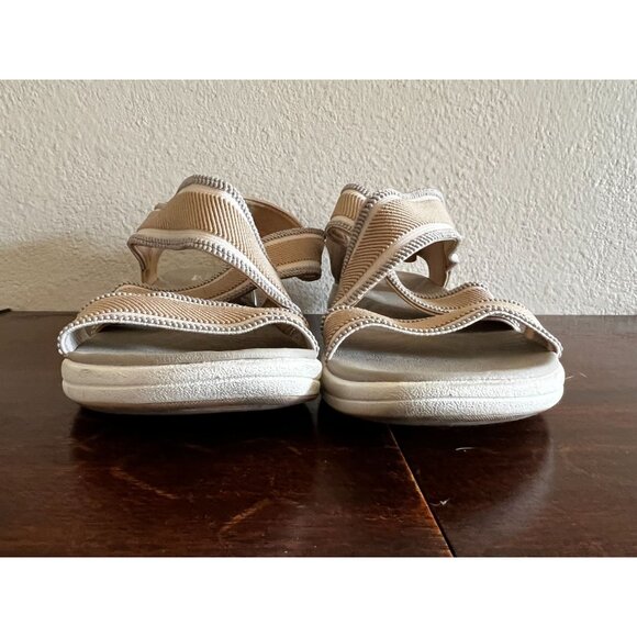 Clarks Cloudsteppers Arla Stroll Sandals Womens Casual Sz 5.5W Beige Slingback H - Picture 5 of 10